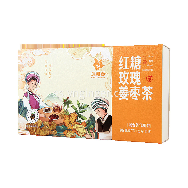 Brown Sugar Rose Ginger Jujube Tea 01